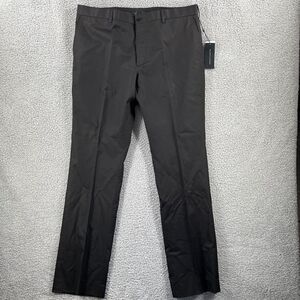 Ralph Lauren Designer Dress Pants Black Pleated Men's Size 38x35 NWT $395 MSRP
